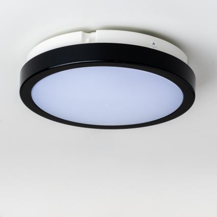 Brilagi - Plafonnier LED salle de bain PERA LED/18W/230V d. 22 cm IP65 noir