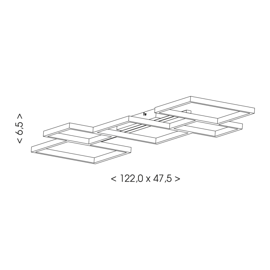 Brilagi - Plafonnier LED SHIFT LED/42W/230V 4000K 47,5x122 cm noir