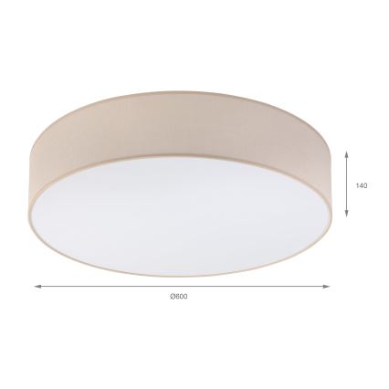 Brilagi - Plafonnier LED SIRIJA 4xE27/15W/230V Ø 60 cm beige