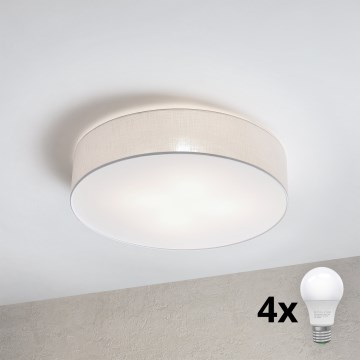 Brilagi - Plafonnier LED SIRIJA 4xE27/60 W/230 V Ø 60 cm blanc