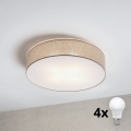 Brilagi - Plafonnier LED SIRIJA 4xE27/60W/230V Ø 60 cm beige