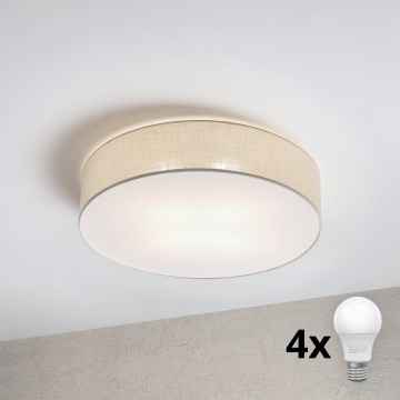 Brilagi - Plafonnier LED SIRIJA 4×E27/60W/230V Ø 60 cm crème