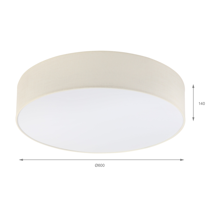 Brilagi - Plafonnier LED SIRIJA 4×E27/60W/230V Ø 60 cm crème