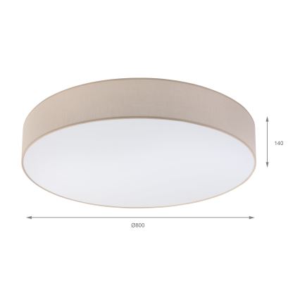 Brilagi - Plafonnier LED SIRIJA 6xE27/15W/230V Ø 80 cm beige