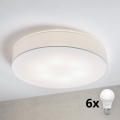 Brilagi - Plafonnier LED SIRIJA 6xE27/15W/230V Ø 80 cm blanc