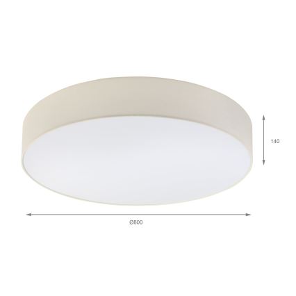 Brilagi - Plafonnier LED SIRIJA 6xE27/15W/230V Ø 80 cm crème