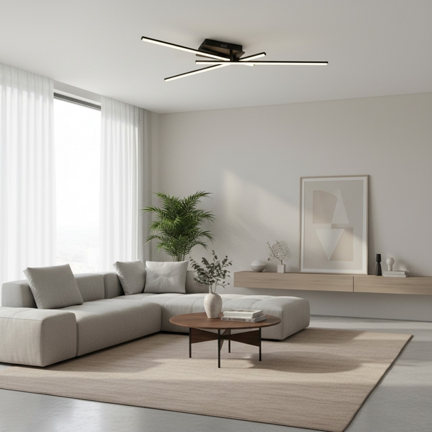 Brilagi - Plafonnier STRIPES LED/30W/230V 51x78 cm noir