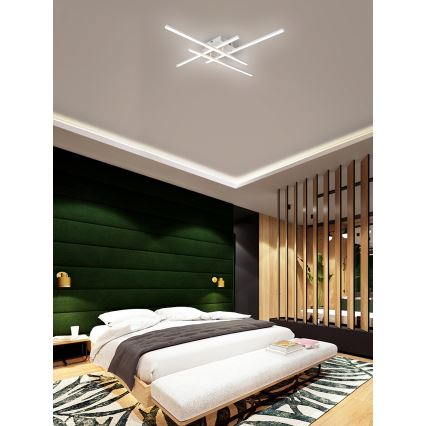 Brilagi - Plafonnier LED STRIPES LED/37W/230V 68x68 cm blanc