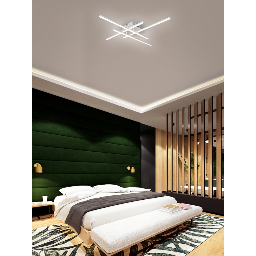 Brilagi - Plafonnier LED STRIPES LED/37W/230V 68x68 cm blanc