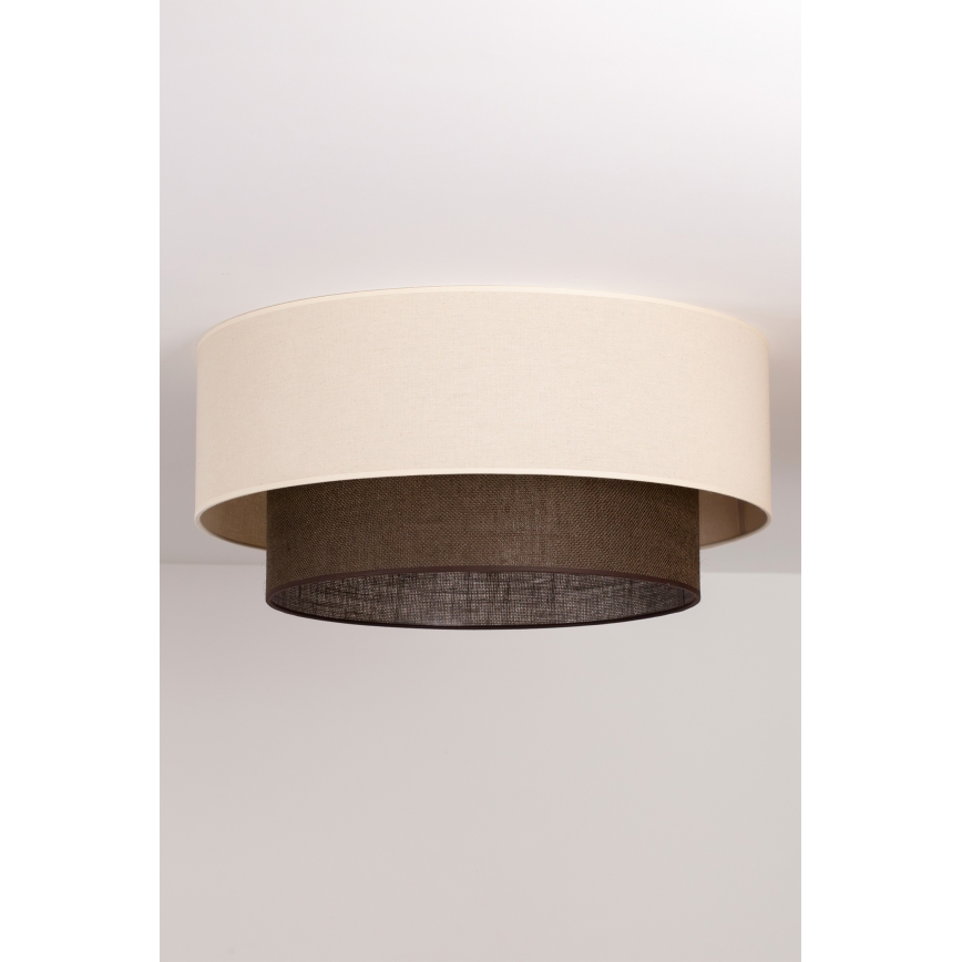 Brilagi - Plafonnier LED Style bohème 3xE27/15W/230V Ø 60 cm crème/marron