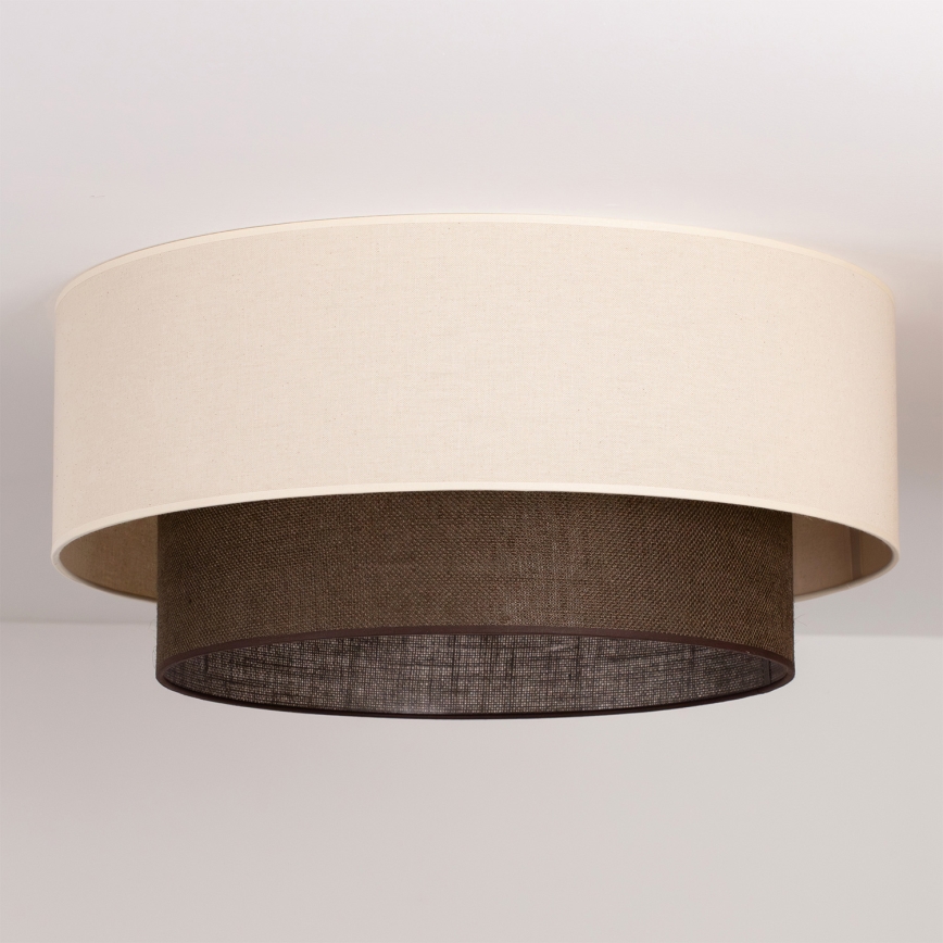 Brilagi - Plafonnier LED Style bohème 3xE27/15W/230V Ø 60 cm crème/marron