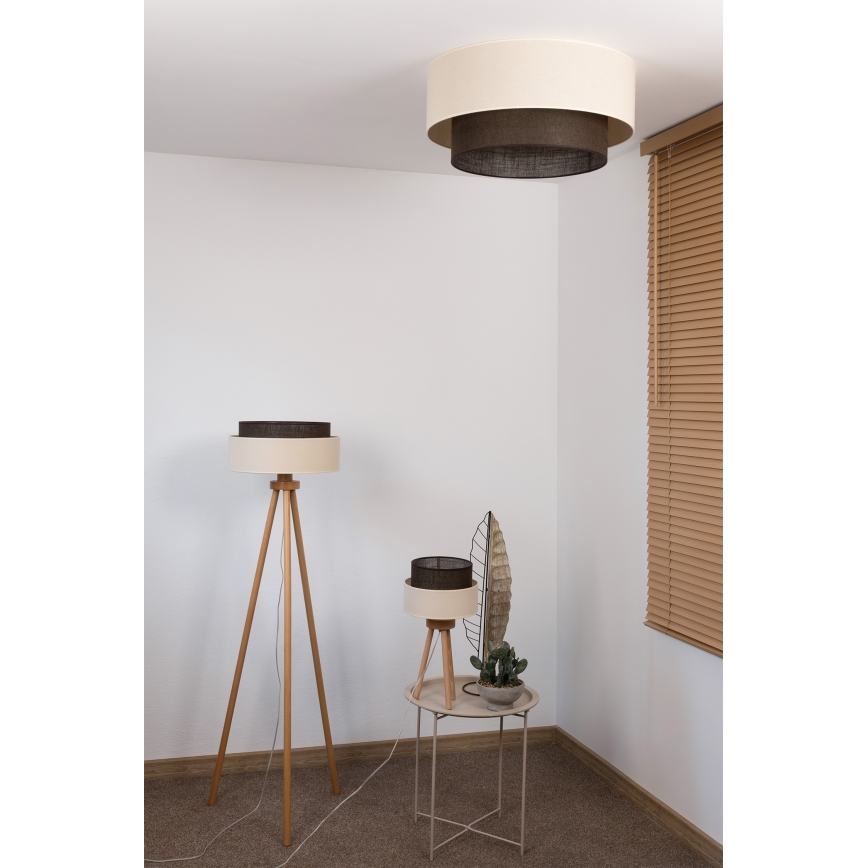 Brilagi - Plafonnier LED Style bohème 3xE27/15W/230V Ø 60 cm crème/marron