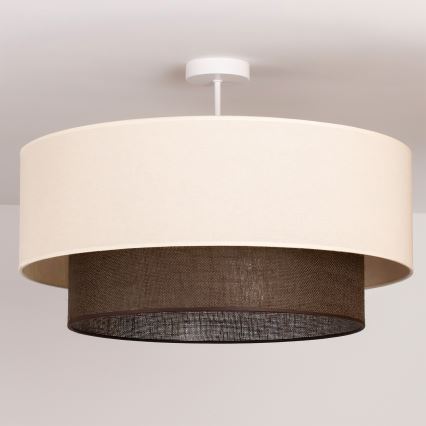 Brilagi - Plafonnier LED style BOHO, 3xE27/15W/230V, Ø 60 cm, crème/marron