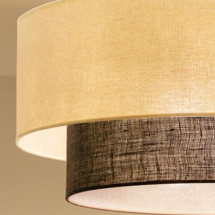 Brilagi - Plafonnier LED style BOHO, 3xE27/15W/230V, Ø 60 cm, crème/marron