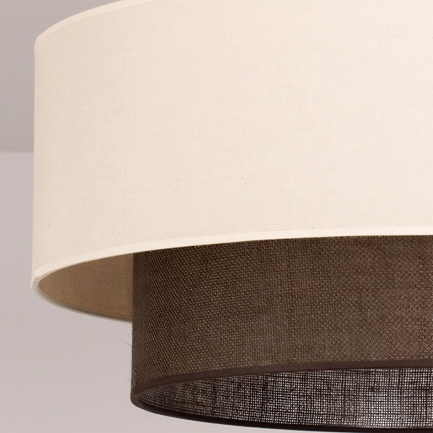 Brilagi - Plafonnier LED style BOHO, 3xE27/15W/230V, Ø 60 cm, crème/marron