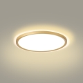 Brilagi - Plafonnier LED ultra-plat pour salle de bains / 18W / 230V Ø 30 cm doré IP54
