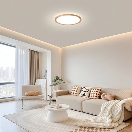 Brilagi - Plafonnier LED pour salle de bains ULTRA SLIM LED/18W/230V Ø 30 cm or rose IP54