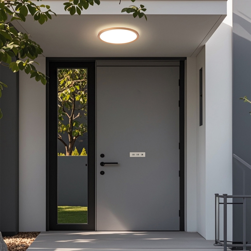 Brilagi - Plafonnier LED pour salle de bains ULTRA SLIM LED/18W/230V Ø 30 cm or rose IP54