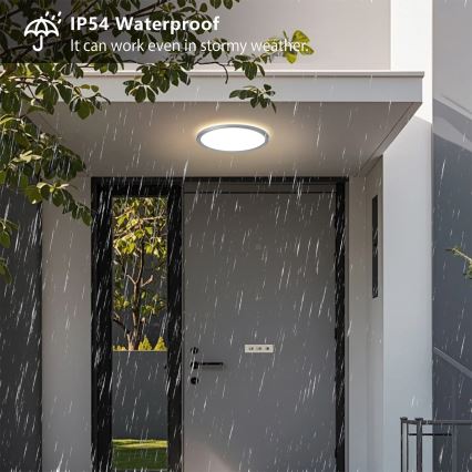 Brilagi - Plafonnier LED salle de bains ULTRA SLIM LED/18W/230V Ø 30 cm argenté IP54