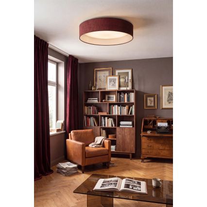 Brilagi - Plafonnier LED VELVET SIMPLE LED/24W/230V 3000K Ø 45 cm bordeaux