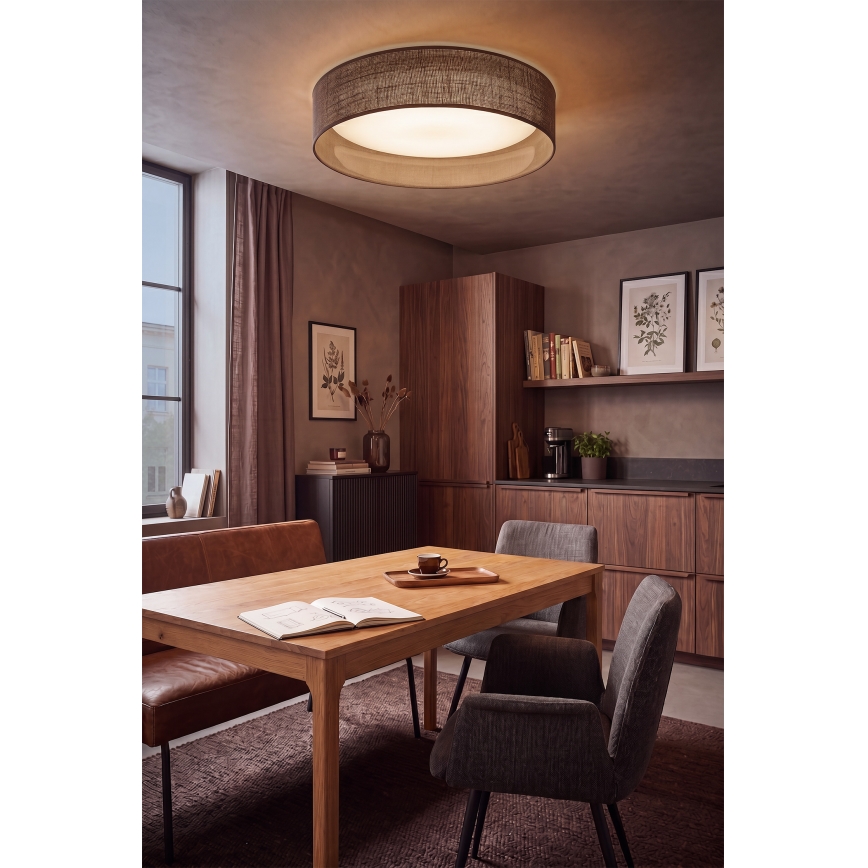 Brilagi - Plafonnier LED VELVET SIMPLE LED/24W/230V 3000K Ø 45 cm marron