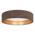 Brilagi - Plafonnier LED VELVET SIMPLE LED/24W/230V 4000K Ø 45 cm brun/doré