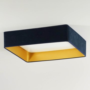 Brilagi - Plafonnier LED VELVET SQUARE LED/24W/230V 43x43 cm bleu foncé