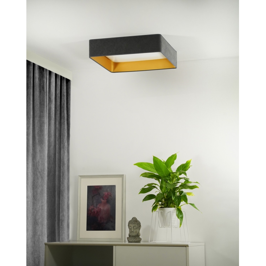 Brilagi - Plafonnier LED VELVET SQUARE 24W/230V 43x43 cm gris