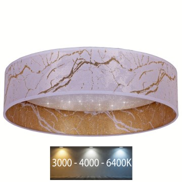 Brilagi - Plafonnier LED VELVET STAR LED/36W/230V d. 55 cm 3000K/4000K/6400K blanc/doré