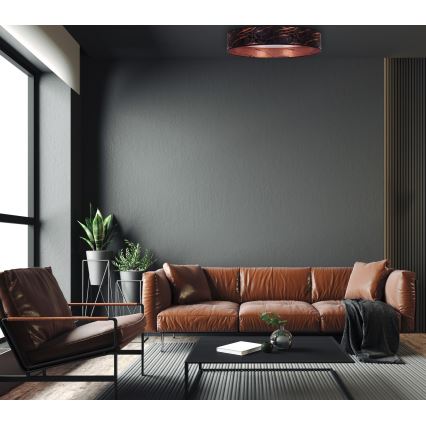 Brilagi - Plafonnier LED VELVET STAR LED/36W/230V d. 55 cm 3000K/4000K/6400K noir/cuivré