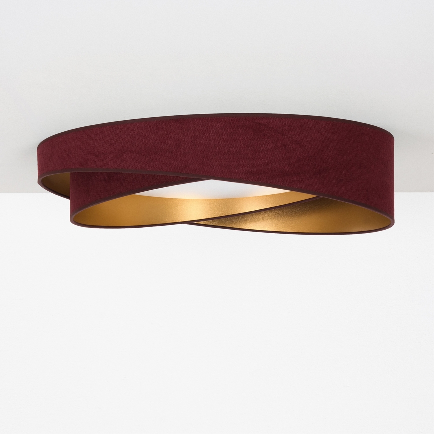 BRILAGI - Plafonnier LED VELVET TWIST LED/24W/230V 4000K Ø 55 cm bordeaux/doré