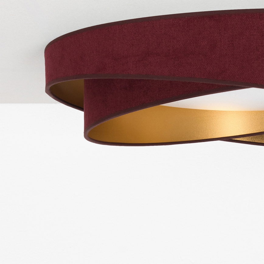 BRILAGI - Plafonnier LED VELVET TWIST LED/24W/230V 4000K Ø 55 cm bordeaux/doré