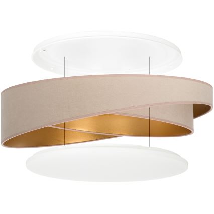 BRILAGI - Plafonnier LED VELVET TWIST LED/24W/230V 4000K Ø 55 cm beige/doré