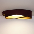 BRILAGI - Plafonnier LED VELVET TWIST LED/24W/230V 4000K Ø 55 cm bordeaux/doré