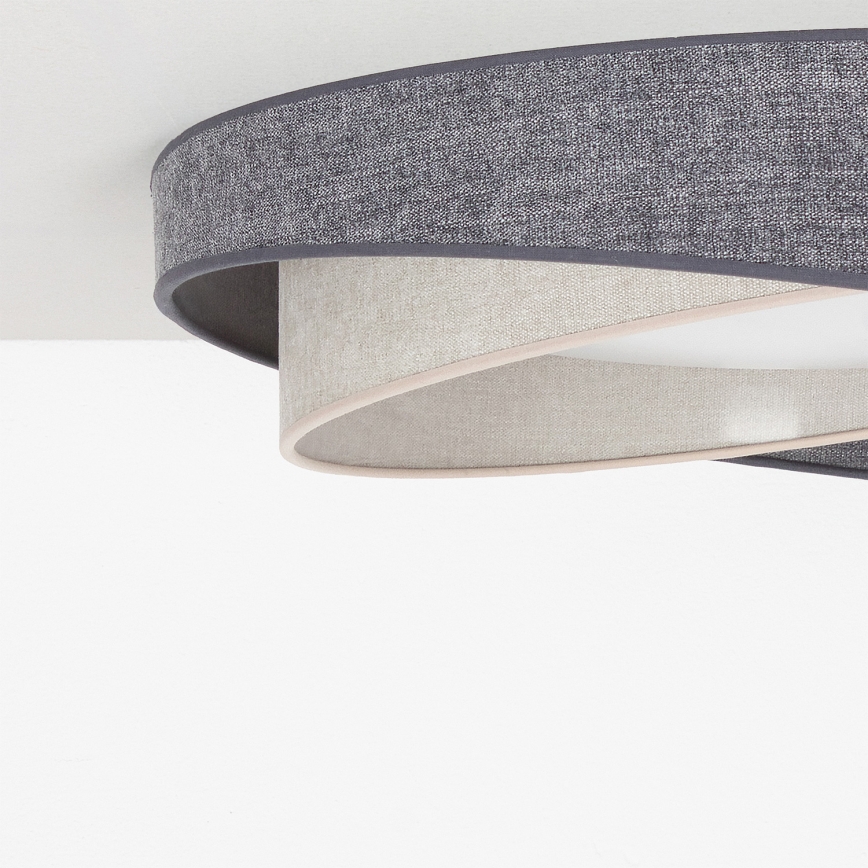 BRILAGI - LED Plafonnier VELVET TWIST LED/24W/230V 4000K Ø 55 cm gris/crème