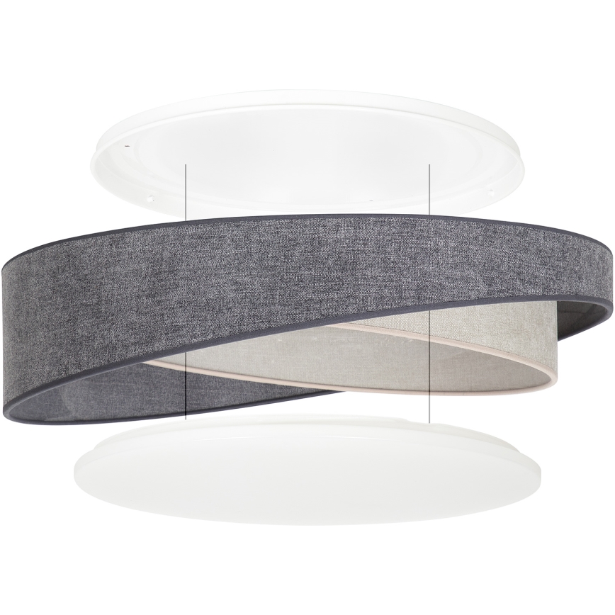 BRILAGI - LED Plafonnier VELVET TWIST LED/24W/230V 4000K Ø 55 cm gris/crème