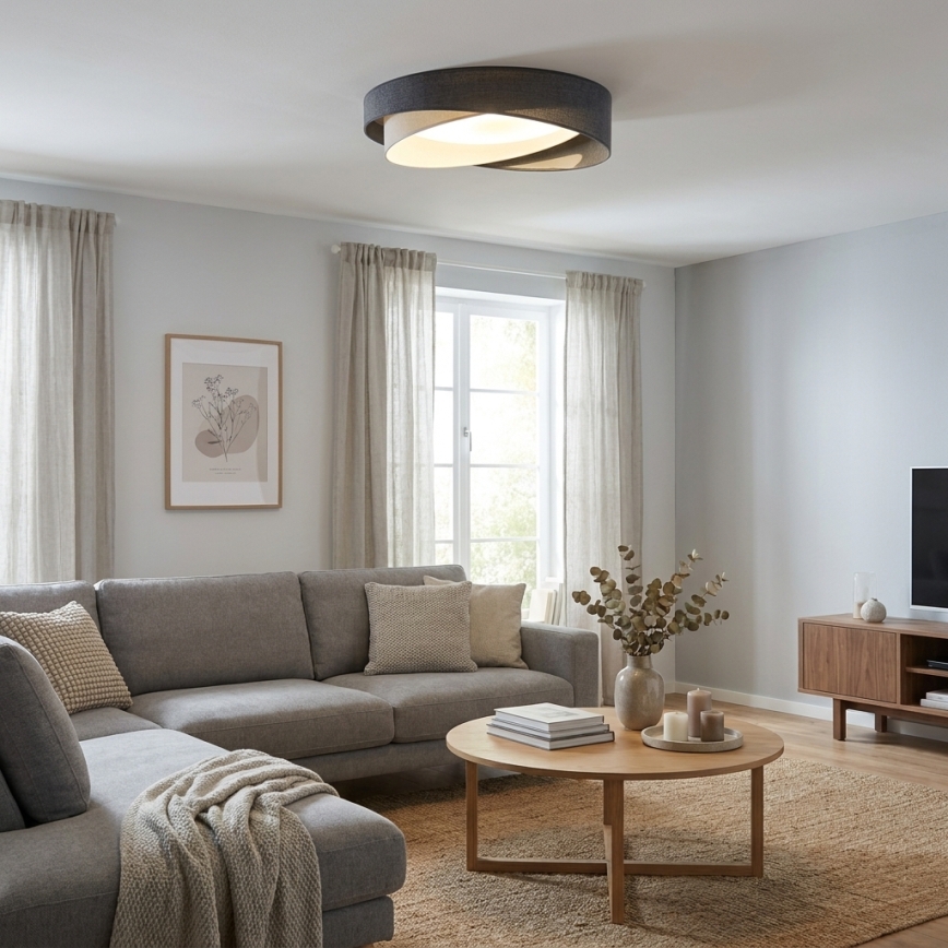 BRILAGI - Plafonnier LED VELVET TWIST LED/24W/230V 4000K Ø 55 cm gris/crème