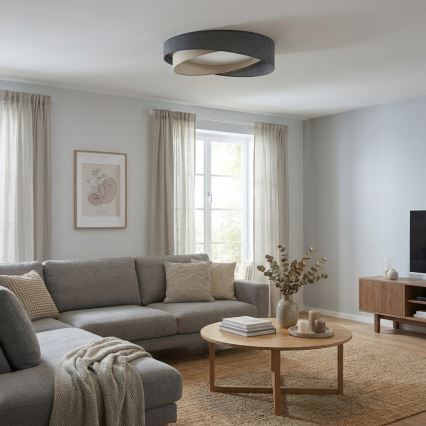 BRILAGI - Plafonnier LED VELVET TWIST LED/24W/230V 4000K Ø 55 cm gris/crème
