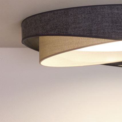 BRILAGI - Plafonnier LED VELVET TWIST LED/24W/230V 4000K Ø 55 cm gris/crème