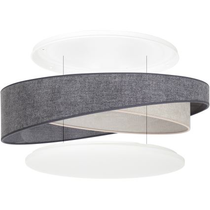 BRILAGI - Plafonnier LED VELVET TWIST LED/24W/230V 4000K Ø 55 cm gris/crème