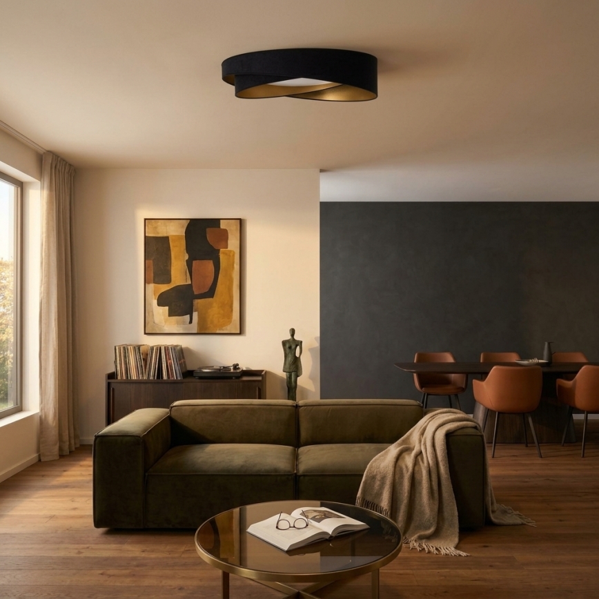 BRILAGI - Plafonnier LED VELVET TWIST LED/24W/230V 4000K Ø 55 cm noir/doré