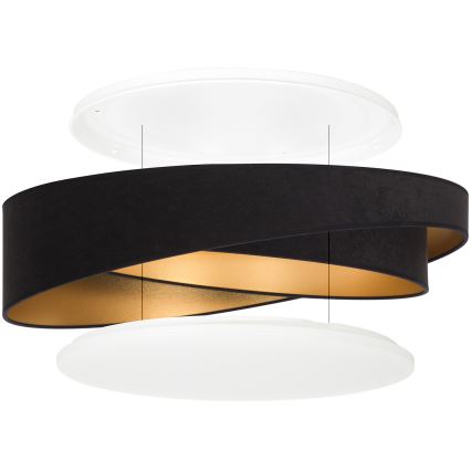 BRILAGI - Plafonnier LED VELVET TWIST LED/24W/230V 4000K Ø 55 cm noir/doré