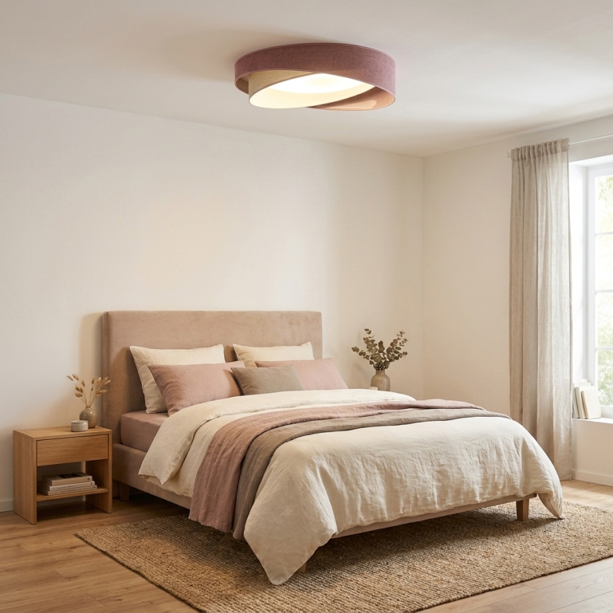 BRILAGI - Plafonnier LED VELVET TWIST LED/24W/230V 4000K Ø 55 cm rose/crème