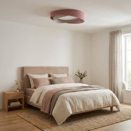 BRILAGI - Plafonnier LED VELVET TWIST LED/24W/230V 4000K Ø 55 cm rose/crème