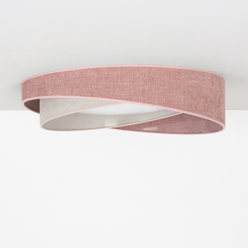 BRILAGI - Plafonnier LED VELVET TWIST LED/24W/230V 4000K Ø 55 cm rose/crème