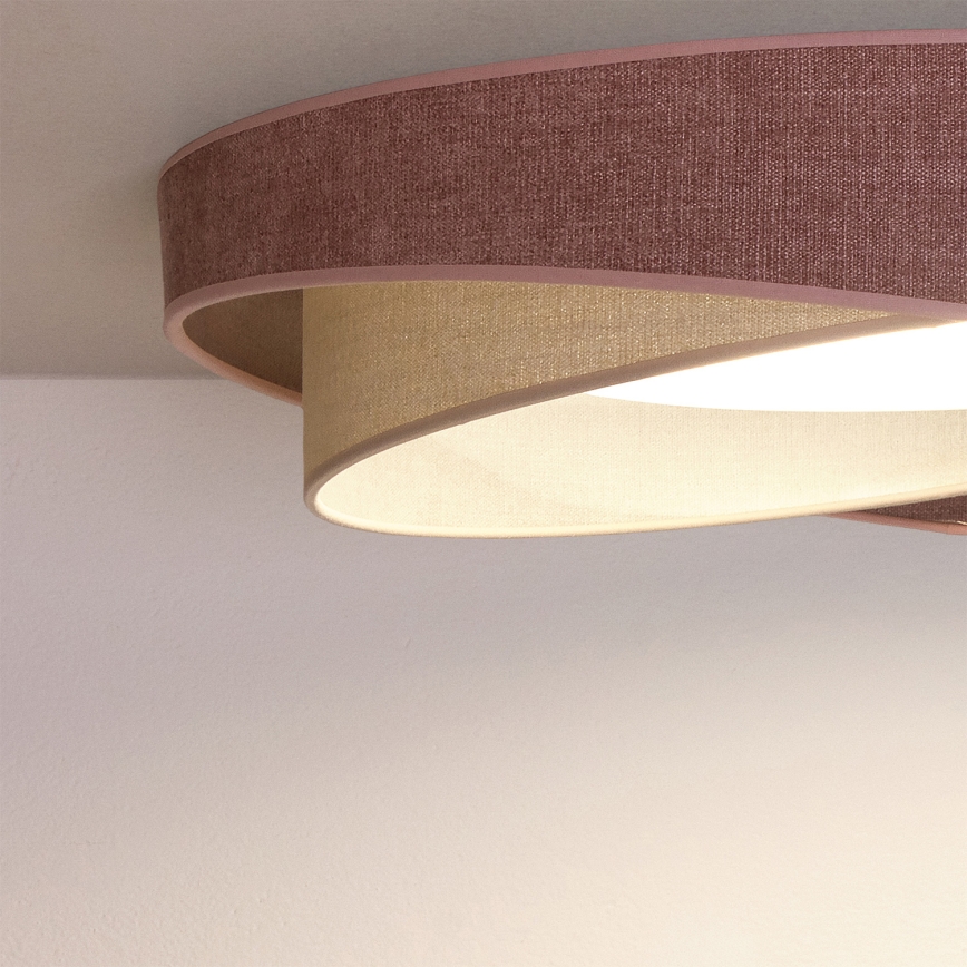 BRILAGI - Plafonnier LED VELVET TWIST LED/24W/230V 4000K Ø 55 cm rose/crème