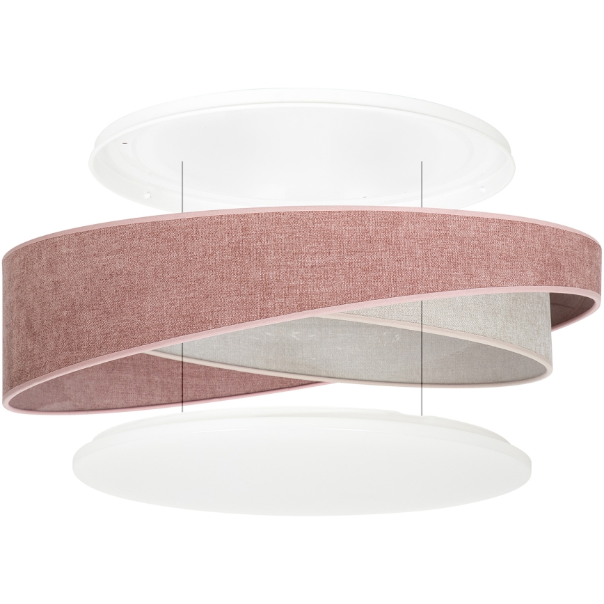 BRILAGI - Plafonnier LED VELVET TWIST LED/24W/230V 4000K Ø 55 cm rose/crème