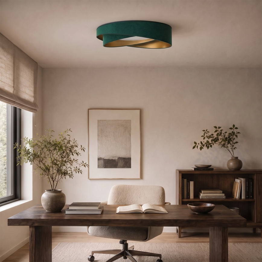 BRILAGI - Plafonnier LED VELVET TWIST LED/24W/230V 4000K Ø 55 cm vert/or