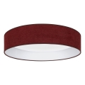 Brilagi - Plafonnier LED VELVET VARI LED/24W/230V 3000/4000/6500K Ø 45 cm bordeaux