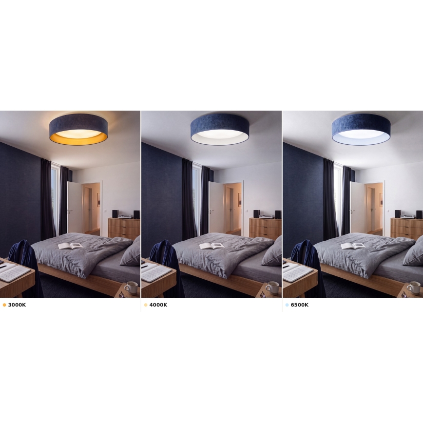 Brilagi - Plafonnier LED VELVET VARI LED/24W/230V 3000/4000/6500K Ø 45 cm bleu